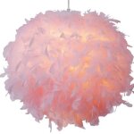 Abat - jour en plumes pour suspension, lampe de table, lampadaire abat - jour en plumes moelleuses pour ...
