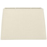 Abat - jour - rectangulaire - beige lin - pour lampe - 30x14x20cm - culot e27 avec r�ducteur
