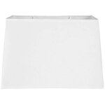 Abat - jour rectangulaire - ostaria - blanc - 30x14x20cm - culot e27 - tissu