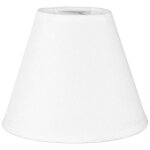 Abat - jour - rond - blanc - pour lampe - base 10 cm - pince ampoule