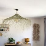 Abat - jour pour suspension naturelle ajour�e m forme parasol