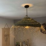 Abat - jour pour suspension parasol m en fibre alfa naturelle