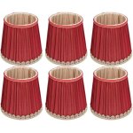 Abat jour tissu rouge vin bord dor� pour lustre table e14 applique murale
