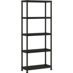 Abm - kis etagere de rangement plus 75 / 5 - 75 x 32 x 176 cm - noir