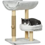 Abre � chat avec griffoir 1 niche sup�rieure avec coussin lavable 1 niche ronde peluche hauteur 60 cm ...