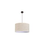 Fabrilamp - abrila akunadecor pendentif modle happy beige avec abat - jour 3 - lumires