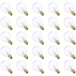 Lifcausal - ac230v g40 globe tungstne ampoule  incandescence lot de 25 e12 base support ip44 rsistance ...
