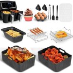 Accessoires de l'air friteuse 12 pi�ces, d'accessoires pour friteuse � air double pour ninja air fryer, ...