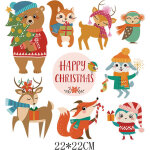 Accessoires couture, happy christmas iron on transfers stickers set patchs de transfert de chaleur conception ...