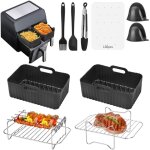 Accessoires pour friteuse � air, 10 pi�ces moule silicone accessoires pour ninja foodi af300eu, af400eu ...