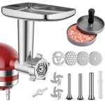 Accessoire de hachoir � nourriture en m�tal pour m�langeurs sur socle kitchenaid hachoir � viande, poussoir ...