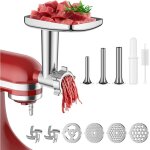 Accessoire hachoir  viande pour kitchenaid, hachoir  viande pour kitchenaid avec 3 poussoirs  saucisses, ...