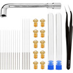Accessoires pour imprimante 3d, e3d - v6 buse 0, 4 aiguille outil de nettoyage aiguille manchon aiguille ...