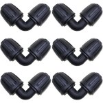Accessoires d'irrigation, 6 pcs connecteurs coud�s, raccord arrosage 16 mm, connecteur de tuyau d'irrigation ...