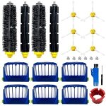 Accessoires kit pour irobot roomba 600 694 692 650 660 651, 6x brosse lat�rale 6x filtre 4x brosse � ...