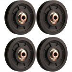 Accessoire de levage, 4 pcs 110 mm roulement poulie nylon, poulie musculation, roue universelle pour ...