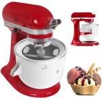 Accessoire pour machine  crme glace pour batteur sur socle kitchenaid, yaourt glac de machine  crme ...