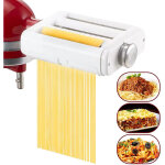 Accessoire pour machine  ptes pour batteurs sur socle kitchenaid, ensemble 3 en 1 comprenant un rouleau ...