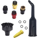 Accessoires pour nettoyeur vapeur karcher easyfix sc1 sc2 sc3 sc4 sc5 lot de 4 brosses rondes grande ...