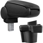 Pro. tec - accoudoir central pour mazda 2 (type dj) - avec compartiment - rembourr� - textile - noir