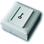 Acie - bouton poussoir - no / nf - boitier abs - saillie - avec symbole cl� bopo