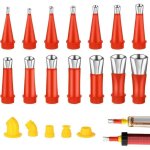 Acier inoxydable calfeutrage buse applicateur, 19pcs d'outils de buse en caoutchouc int�gr� universel, ...