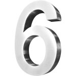 Acier inoxydable numéro de maison 20 cm grand 6 signe de numéro de maison numéros de maison signe brossé ... Acier inoxydable numéro de maison 20 cm grand 6 signe de numéro de maison numéros de maison signe brossé ...
