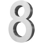 Acier inoxydable numéro de maison 20 cm grand 8 signe de numéro de maison numéros de maison signe brossé ... Acier inoxydable numéro de maison 20 cm grand 8 signe de numéro de maison numéros de maison signe brossé ...