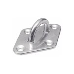 Lot de 5) pontet sur platine diamant embouti et soud - inox a2 8 mm