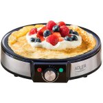 Ad3058 cr�pi�re, 30cm diam�tre, rev�tement antiadh�sif, temp�rature r�glable 1600w noir - adler