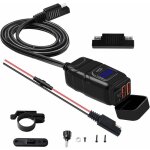 Adaptateur d'alimentation de port de chargeur rapide usb double moto tanche voltmtre et marche / arrt, ...