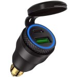 Adaptateur allume - cigare usb pour moto - double prise usb black case blue light pour moto bmw