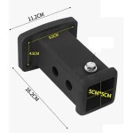 Adaptateur d'attelage de remorque, r�cepteur de tube carr� 2''