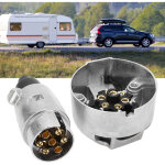 Adaptateur de connecteur de remorque 7 broches en aluminium pour caravane, bateau et v�hicule de plaisance ...