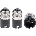 Adaptateur convertisseur e27 vers b22 pour ampoules lot de 3 pi�ces noir