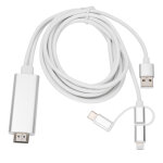 Adaptateur hdmi 3 en 1 micro usb type c - c�ble de conversion et miroir pour �cran