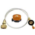 Adaptateur or pour bonbonne de gaz longue  fermeture automatique + ensemble de valves de remplissage ...