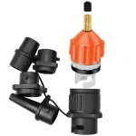 Adaptateur de pompe sup adaptateur de valve standard avec 4 buses pour bateau � rames gonflable, planche ...
