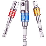 Adaptateurs porte douilles sur perceuse / visseuse � choc. lot de 3 adaptateur mandrin pans carr� 1 / ...