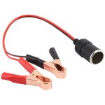 Adaptateur de prise femelle pour allume - cigare de voiture vers cble de pince de pince crocodile de ...