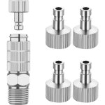 Adaptateur de raccord de d�connexion rapide pour a�rographe avec 5 raccords m�les, 1 / 8 m - f