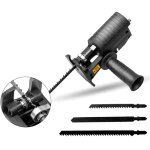 Adaptateur de scie alternative portable - fixation d'outil modifi�e avec 3 lames de scie pour coupe de ...