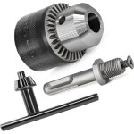 Adaptateur sds - plus mandrin perceuse 1, 5 - 13 mm avec cl� de serrage
