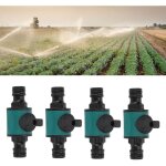 Adaptateur de tuyau d'arrosage anti - fuite � double t�te en plastique avec 4 connecteurs rapides de ...