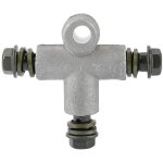Adaptateur de tuyau d'huile de frein hydraulique 3 voies pour moto atv raccord de tuyau en t 10 mm bouchons ...