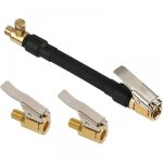 Adaptateur de valve de pneu de voiture, tuyau pompe gonflage pneu avec 2 embout de gonflage laiton, raccord ...