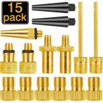 Adaptateur de valve de v�lo adaptateur de valve de v�lo 15 pi�ces, aiguille de pompe � bille, adaptateur ...