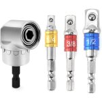 Adaptateur visseuse angle 105�, fixation tournevis sans fil, perceuse queue hexagonale, 3 adaptateurs ...