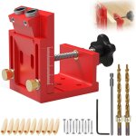 Adjustable kit d'outils de gabarit de percage oblique pour menuiserie, bleu amovible pocket hole jig, ...