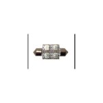 1 ampoule navette 36mm 4 leds eclairage bleu